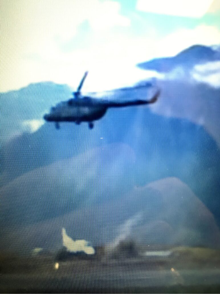 Months later the Nepalese Army helicopter is seen here removing the now wingless airplane from the Simikot airport. Miraculously no one was hurt. We continue to pray for the salvation of all of the 18 passengers, 2 pilots and one stewardess that were on board.